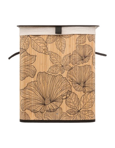 Panier À Linge Blackflora 60L En Bambou Beige Five