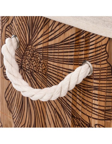 Panier À Linge Blackflora 60L En Bambou Beige Five