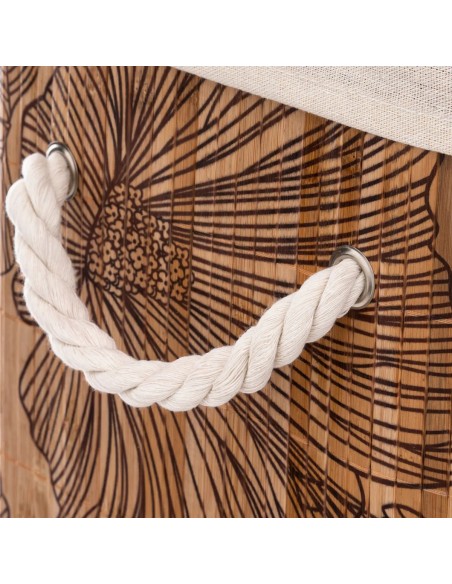 Panier À Linge Blackflora 60L En Bambou Beige Five