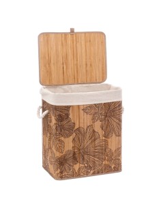 Panier À Linge Blackflora 60L En Bambou Beige Five 2