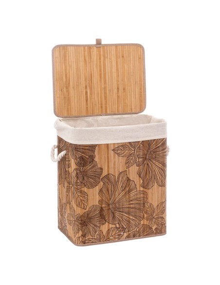 Panier À Linge Blackflora 60L En Bambou Beige Five