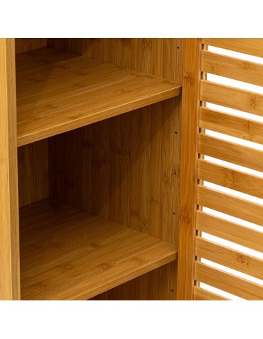 Meuble Étagère 1 Porte En Bambou Sicela Five