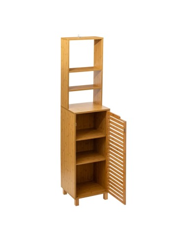 Meuble Étagère 1 Porte En Bambou Sicela Five
