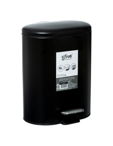 Poubelle Softclose À Pedale Sili 6 L Noire Five