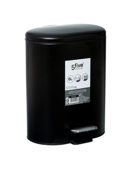 Poubelle Softclose À Pedale Sili 6 L Noire Five