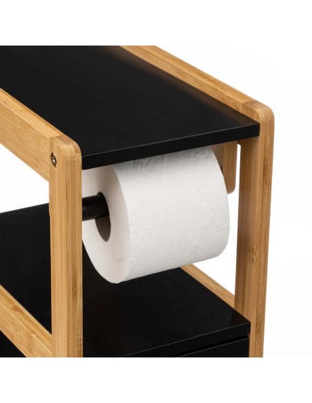 Dérouleur avec réserve pour papier WC Noir Five