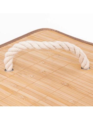 Panier À linge D'angle 48 L En Bambou Beige Five