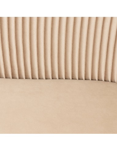 Fauteuil En Velours Solaro Beige Atmosphera