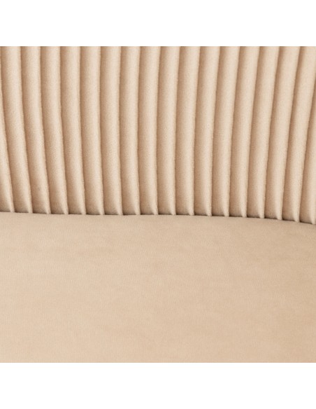 Fauteuil En Velours Solaro Beige Atmosphera