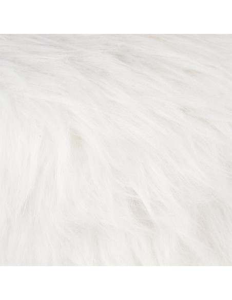 Tabouret D'appoint Oslo Fourrure Blanc Atmosphera