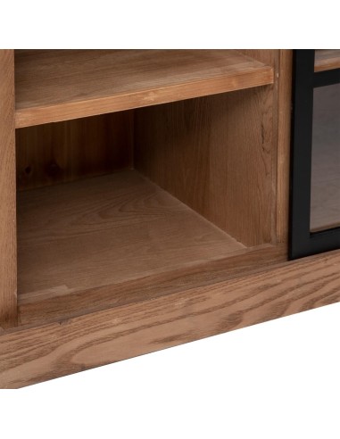 Buffet 1 porte 2 tiroirs Danik Marron Atmosphera