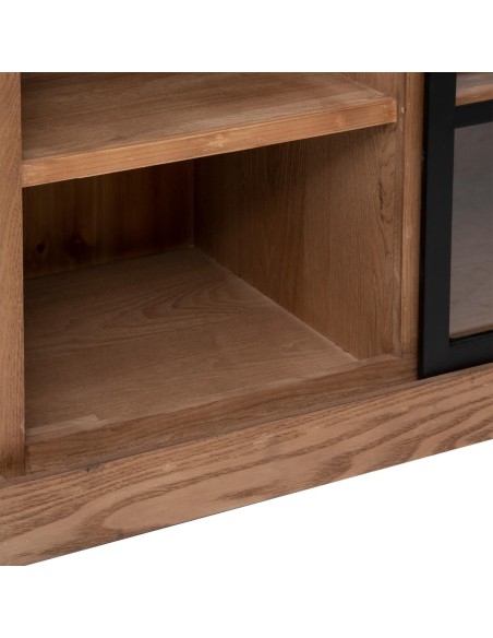 Buffet 1 porte 2 tiroirs Danik Marron Atmosphera