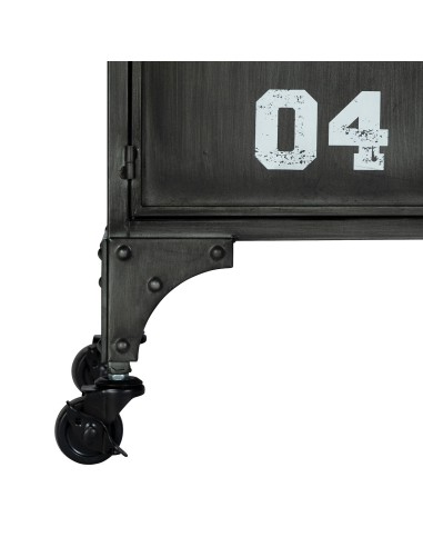 Meuble 6 Portes Sevin En Métal Noir Atmosphera