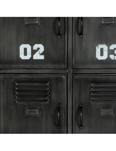 Meuble 6 Portes Sevin En Métal Noir Atmosphera