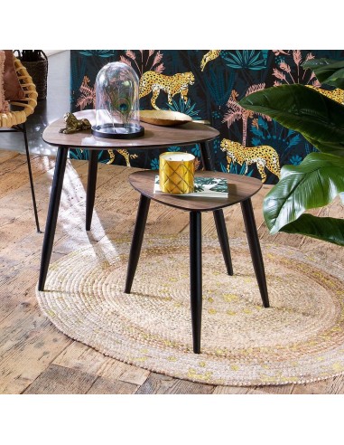 Tapis Rond Gold Shine D 115 En Jute Doré Atmosphera