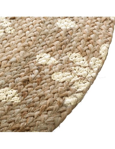Tapis Rond Gold Shine D 115 En Jute Doré Atmosphera