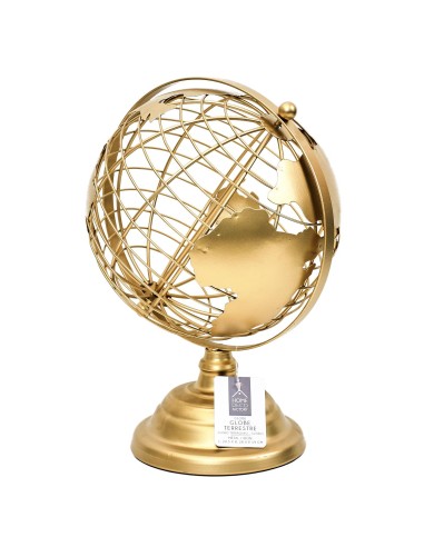 Globe Terrestre En Métal Doré Home Deco Factory