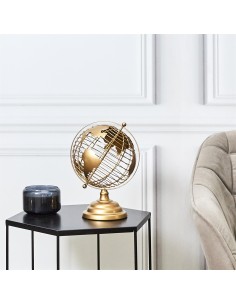 Globe Terrestre En Métal Doré Home Deco Factory 2