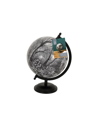 Globe décoratif Black Forest Blanc Noir Home Deco Factory