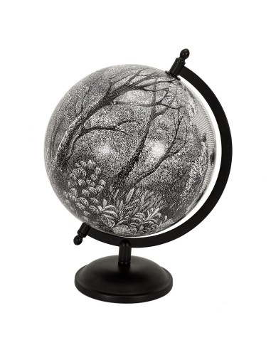 Globe décoratif Black Forest Blanc Noir Home Deco Factory