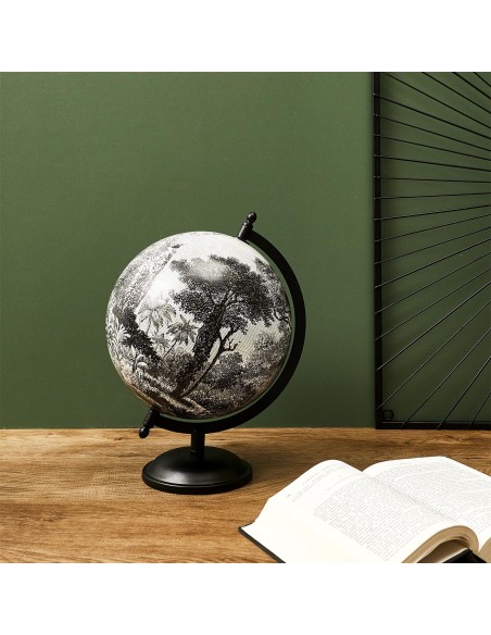 Globe décoratif Black Forest Blanc Noir Home Deco Factory