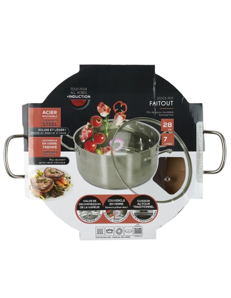 Faitout Avec Couvercle En Verre 28 cm Cook Concept