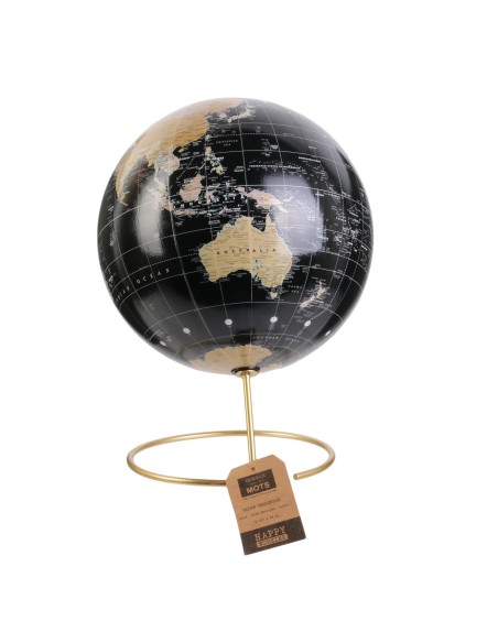 Globe Terrestre Happy Working Noir Home Deco Factory