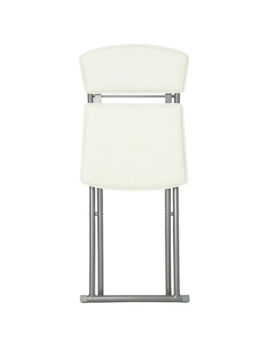Chaise pliante PVC simili Blanche Five