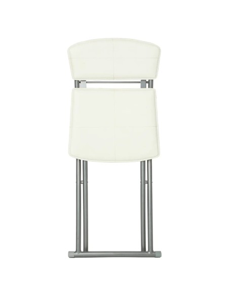 Chaise pliante PVC simili Blanche Five