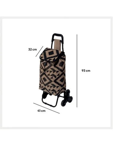 Chariot de marché 6 roues Terre 33L Beige Five