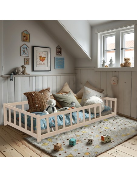 Lit barrière Éclat Lunaire 90x190 Naturel - Laïba Kids