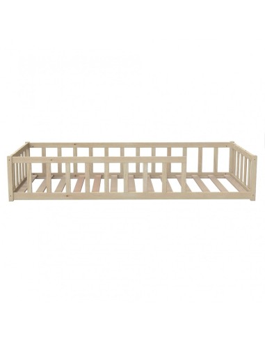 Lit enfant barrière Nino 90x190 avec sommier inclus Naturel - Weber Industries