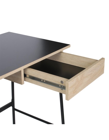 Bureau industriel en bois Stanford Noir Home Deco Factory