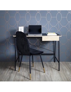 Bureau industriel en bois Stanford Noir Home Deco Factory 2