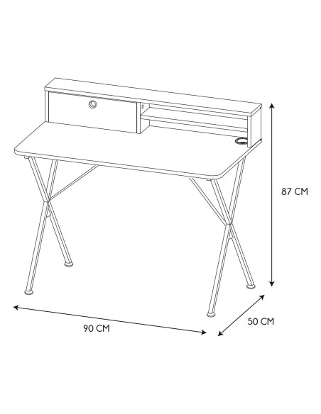 Bureau Cambridge En Bois Noir Home Deco Factory