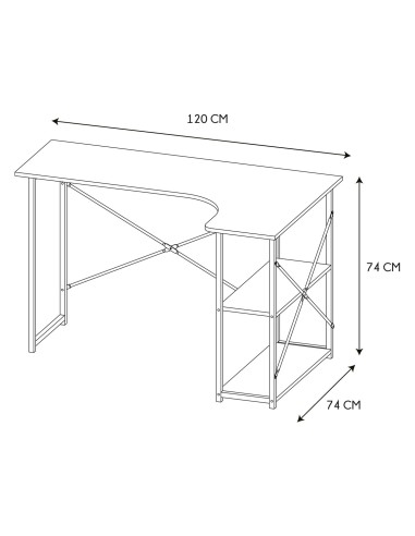 Bureau d'angle job Blanc Home Deco Factory