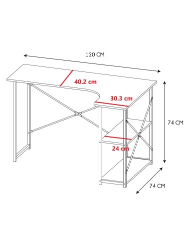 Bureau d'angle job Blanc Home Deco Factory