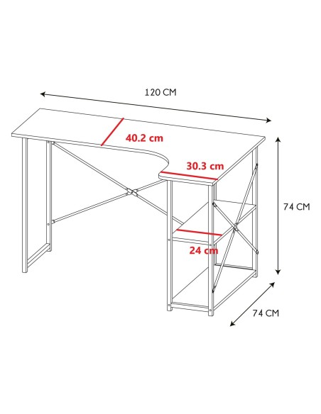 Bureau d'angle job Blanc Home Deco Factory