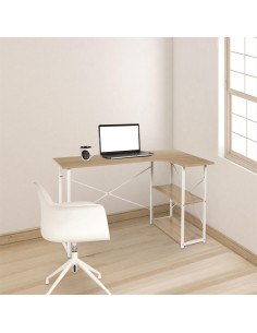 Bureau d'angle job Blanc Home Deco Factory 2