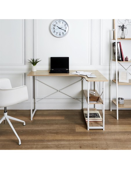 Bureau d'angle job Blanc Home Deco Factory