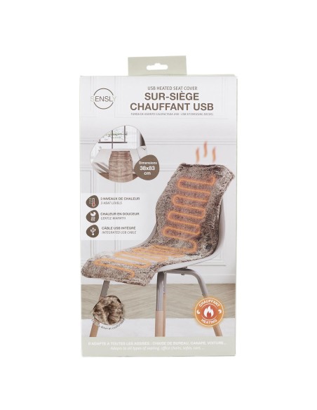 Jeté De Chaise Chauffant USB Gris Home Deco Factory