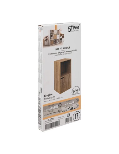 Étagère 2 cases Mix N Modul Door Naturel - Five