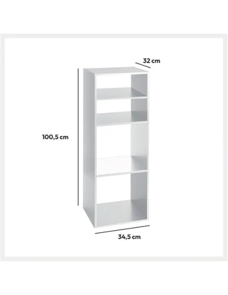Étagère 2+2 cases Mix n'modul Blanc Five