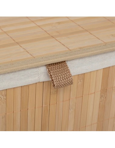 Panier à linge de tri rectangle 100 l En Bambou Five