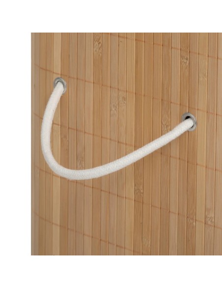 Panier à linge de tri rectangle 100 l En Bambou Five