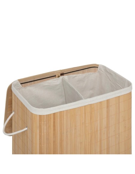 Panier à linge de tri rectangle 100 l En Bambou Five
