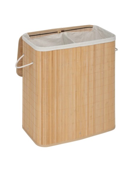 Panier à linge de tri rectangle 100 l En Bambou Five
