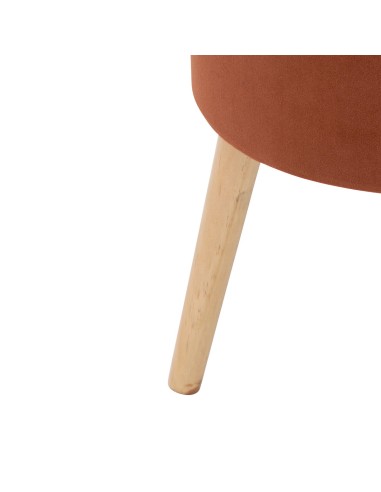 Tabouret Coffre Tess En Velours Ambre Atmosphera