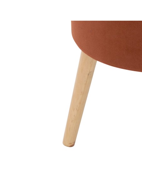Tabouret Coffre Tess En Velours Ambre Atmosphera