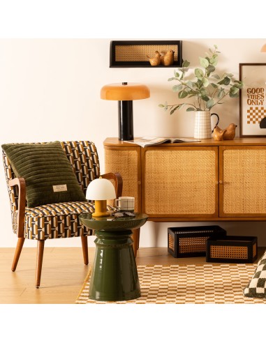 Table café totem Jaya En Métal Vert Atmosphera